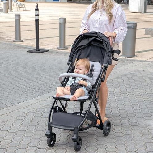 Summer Infant Ingenuity 3Dquickclose CS+ Compact Fold Stroller &ndash; Lightweight Stroller with Oversized Canopy, Extra-Large Storage and Compact Fold, Forest