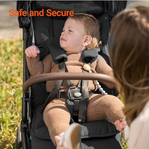 MAMAZING Lightweight Baby Travel Stroller with Carbon Fiber Frame, Compact & Airplane-Friendly, One-Handed Folding Design, 11.6 lbs, Perfect for Toddlers, Jet