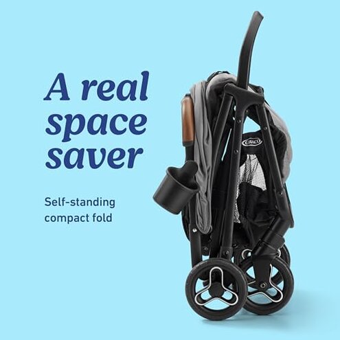 Graco Ready2Jet Compact Stroller – Overhead Friendly Compact Travel Stroller with Automatic Fold, Kingston