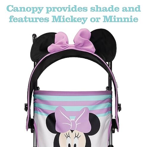 Disney Baby Character Umbrella Stroller, Eye-catching, Fun, 3D Stroller, Minnie Play All Day