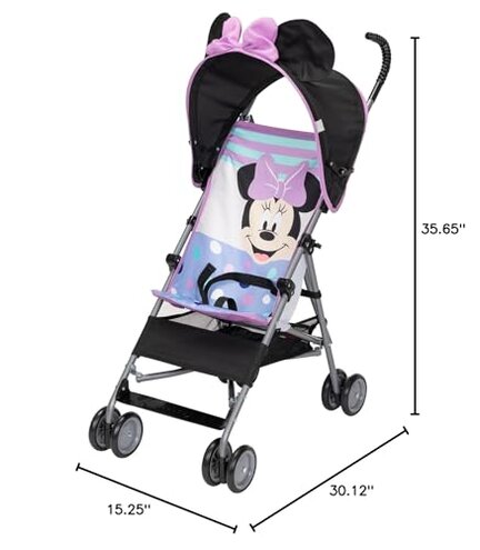 Disney Baby Character Umbrella Stroller, Eye-catching, Fun, 3D Stroller, Minnie Play All Day
