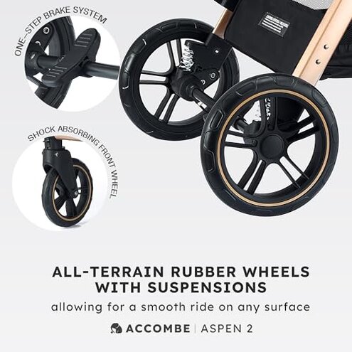 Accombe 2 in 1 Baby Stroller, Convertible Bassinet Pushchair for Infants and Newborns 0-36 Months