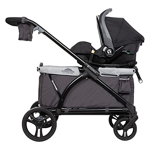 Baby Trend Expedition 2-in-1 Stroller Wagon PLUS, Ultra Black