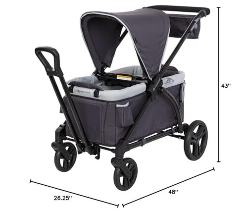 Baby Trend Expedition 2-in-1 Stroller Wagon PLUS, Ultra Black