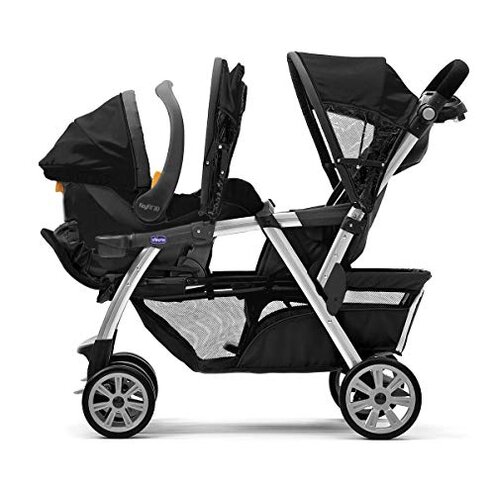 Chicco Cortina Together Double Stroller - Minerale | Black/Silver
