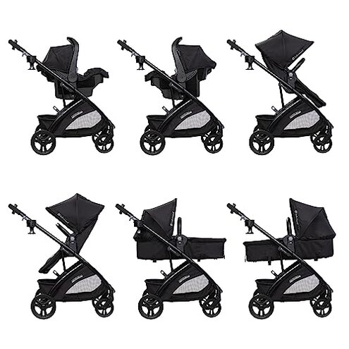 Baby Trend Passport® Switch 6-in-1 Modular Stroller Travel System with EZ-Lift™ PLUS Infant Car Seat, Dash Black