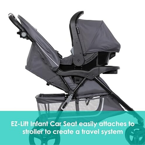 Baby Trend Stroller and EZ-Lift Infant Car Seat, EZ Ride Travel System, Dash Grey
