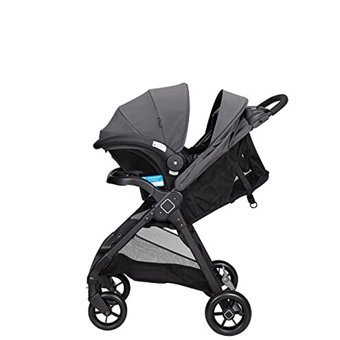 Safety 1st Smooth Ride Travel System Stroller and OnBoard FLX Infant Car Seat, Newborn to Toddler Baby Combo, Easy-Install, Large Canopy, Ample Storage, Foldable, Rear-Facing 4-30 lbs, Monument