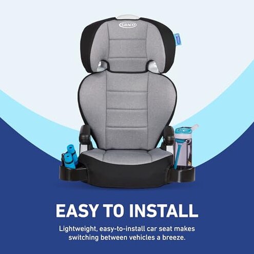 Graco TurboBooster 2.0 LX Highback Booster Seat with Latch System, Gannon; Infant to Toddler Transition car seat, Safe & Comfortable