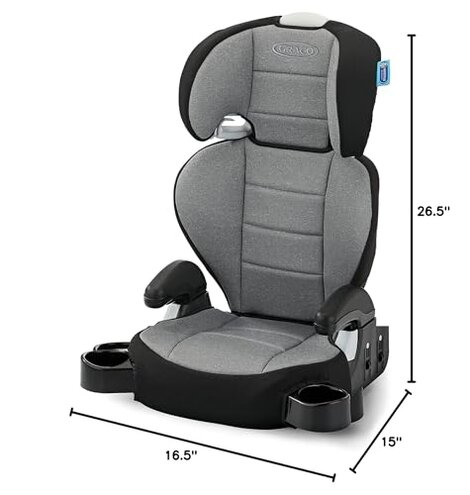 Graco TurboBooster 2.0 LX Highback Booster Seat with Latch System, Gannon; Infant to Toddler Transition car seat, Safe & Comfortable