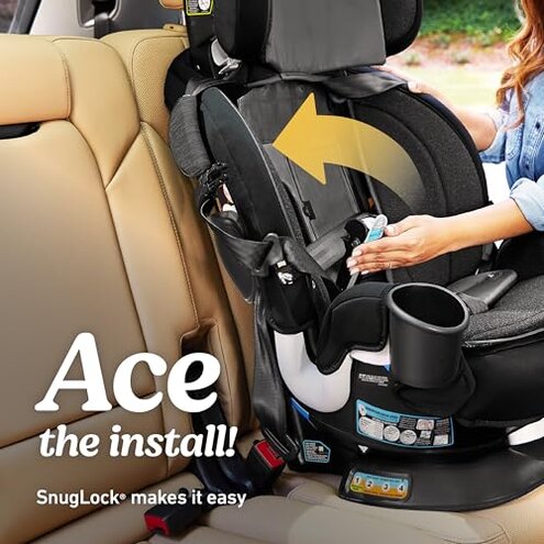 Graco Turn2Me 3-in-1 Rotating Convertible Car Seat, Cambridge, Rear-Facing Rotation, Forward-Facing Mode, Highback Booster Up to 100 lbs, Adjustable Headrest & Harness, Steel Reinforced Frame