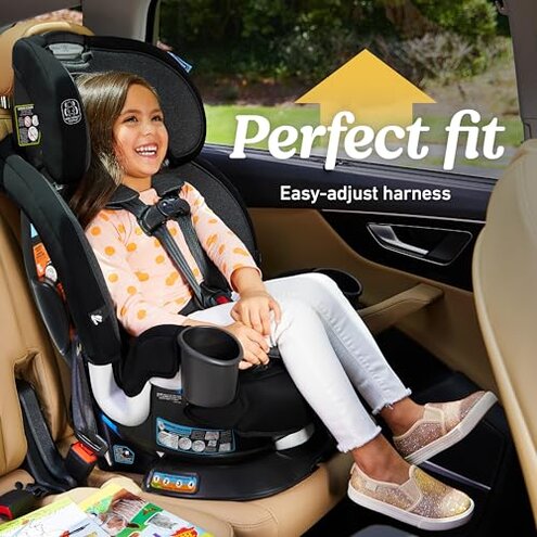 Graco Turn2Me 3-in-1 Rotating Convertible Car Seat, Cambridge, Rear-Facing Rotation, Forward-Facing Mode, Highback Booster Up to 100 lbs, Adjustable Headrest & Harness, Steel Reinforced Frame
