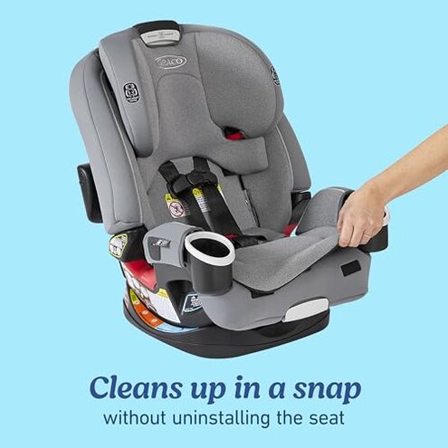 Graco 4Ever DLX 4-in-1 Car Seat, Charlie| Infant to Toddler Car Seat, with 10 Years of Use | Rear-Facing, Forward-Facing and Booster Modes | Safe, Comfortable and Convenient