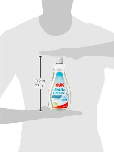 NUK Baby Bottle Cleanser | 500 ml | Ideal for Cleaning Baby Bottles, Teats & Accessories | Fragrance Free | pH Neutral | 100% Recycled Bottle