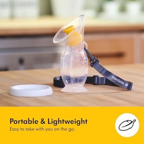 Medela Perfect Pair Bundle with Medela Harmony Manual Breast Pump & Silicone Breast Milk Collector, Lightweight and Discreet, Made Without BPA