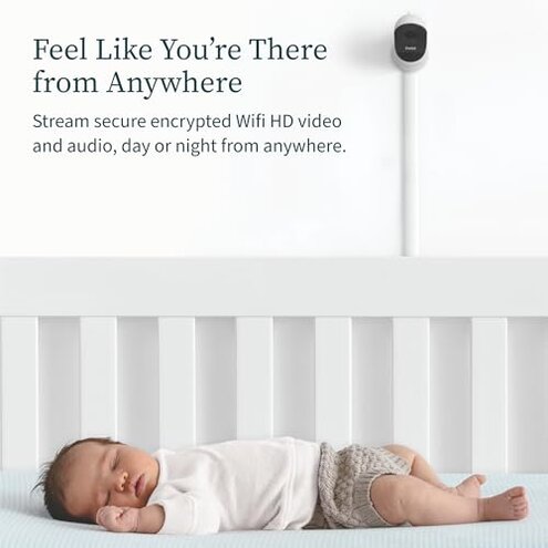 Owlet Cam 2 (Gen 2) Smart Baby Monitor – HD Video Camera with Night Vision, 4X Zoom & Wide-Angle View, Two-Way Talk, Sound & Motion Alerts, Temp & Humidity Sensor, Encrypted WiFi | White