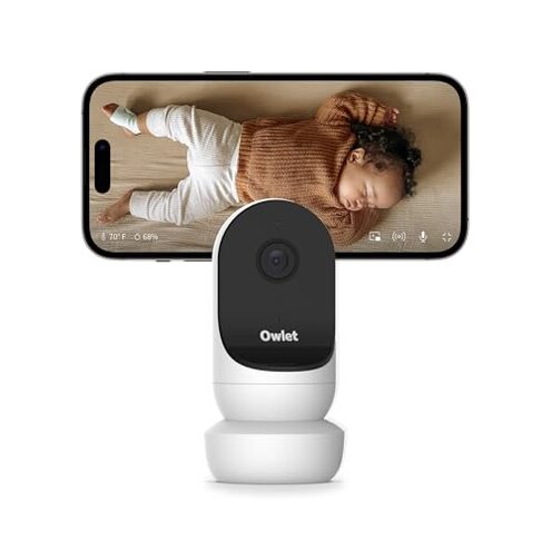 Owlet Cam 2 (Gen 2) Smart Baby Monitor – HD Video Camera with Night Vision, 4X Zoom & Wide-Angle View, Two-Way Talk, Sound & Motion Alerts, Temp & Humidity Sensor, Encrypted WiFi | White