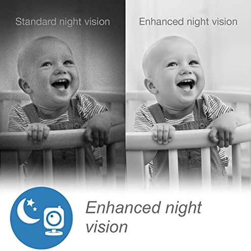 VTech RM7764-2HD Smart WiFi 2 Camera BabyMonitor, 360&deg; Pan&Tilt, 10X Zoom, 7&rdquo; HD Display & NightVision, Soothing Sounds, 2-Way Talk, Temperature & Motion Detection