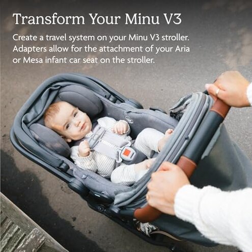 UPPAbaby Adapter for Minu V3 - Compatible with Aria and Mesa Infant Car Seats - Quick + Secure Attachment - 1 Pair