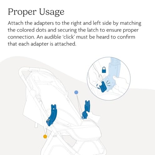 UPPAbaby Adapter for Minu V3 - Compatible with Aria and Mesa Infant Car Seats - Quick + Secure Attachment - 1 Pair