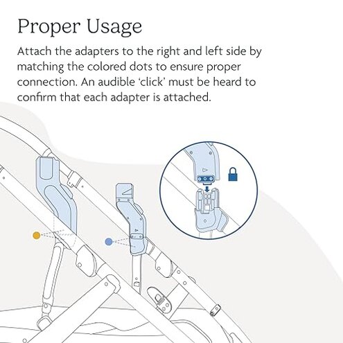 UPPAbaby Car Seat Adapter for Maxi-Cosi, Nuna and Cybex - Compatible with Vista V2, Vista V3, Cruz, Cruz V2, Cruz V3 - Quick + Secure Attachment &ndash; 1 Pair