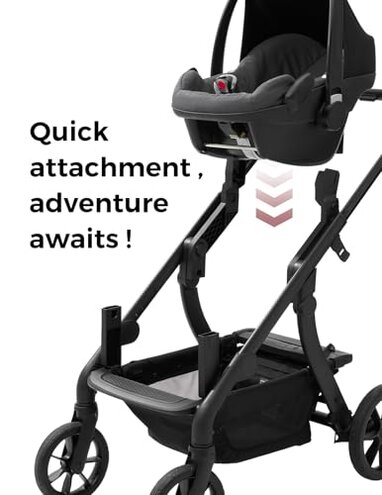 Momcozy Car Seat Adapters Only ChangeGo Baby Stroller | Compatible Models for : Joie GEMM, Cybex, Nuna, Bugaboo Specific Models