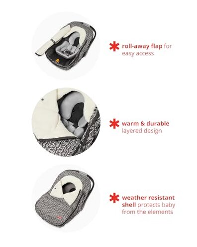 Skip Hop Winter Car Seat Cover, Stroll & Go, Heather Grey 16x3x27 Inch (Pack of 1)