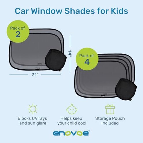 Enovoe Car Window Shades for Baby (2 Pack) - Vehicle Sunshade Technical Audit Report