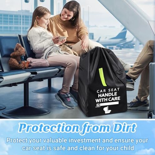 UPPAbaby Travel Bag for Rove, Knox and Alta Car Seats - Smooth Wheels, Handles + Durable Design - Includes TravelSafe Protection