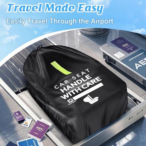 UPPAbaby Travel Bag for Rove, Knox and Alta Car Seats - Smooth Wheels, Handles + Durable Design - Includes TravelSafe Protection