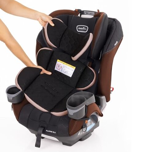 Evenflo EveryFit/All4One 3-in-1 Convertible Car Seat w/Quick Clean Cover (Belmont Brown)