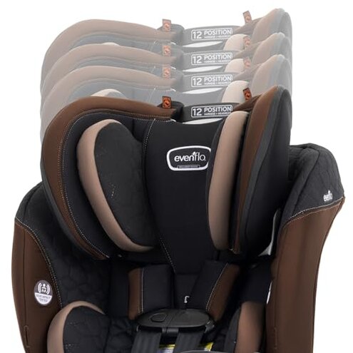 Evenflo EveryFit/All4One 3-in-1 Convertible Car Seat w/Quick Clean Cover (Belmont Brown)
