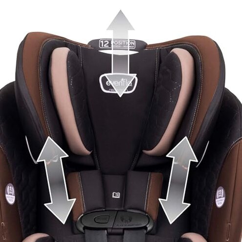 Evenflo EveryFit/All4One 3-in-1 Convertible Car Seat w/Quick Clean Cover (Belmont Brown)