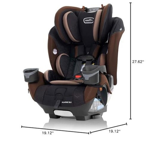 Evenflo EveryFit/All4One 3-in-1 Convertible Car Seat w/Quick Clean Cover (Belmont Brown)