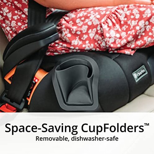 Chicco KidFit Zip Air Plus 2-in-1 Belt Positioning Booster Car Seat, Backless and High Back Booster Seat, for Children Aged 4 Years and Up and 40-100 lbs | Q Collection/Black/Grey