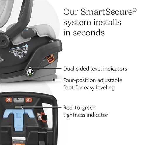 UPPAbaby Extra Mesa Car Seat Base / Compatible with Mesa, V2 & V3 Infant Car Seats / SmartSecure Installation