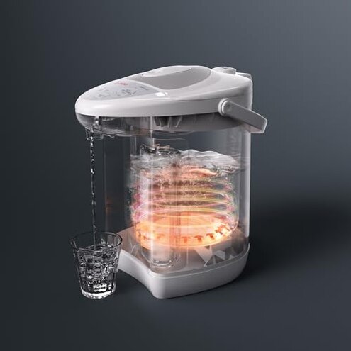 CUCKOO Electric Hot Water Urn Pot Dispenser 3.3L (111 Oz), Safety Lock, Rotating Base, Instant Auto Boiler and Warmer, for Tea & Coffee