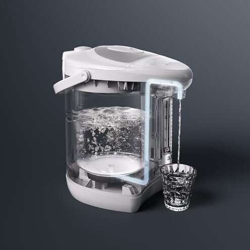 CUCKOO Electric Hot Water Urn Pot Dispenser 3.3L (111 Oz), Safety Lock, Rotating Base, Instant Auto Boiler and Warmer, for Tea & Coffee