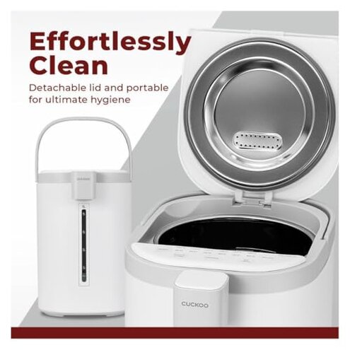 CUCKOO CWP-A501TW 5-Liter Hot Water Dispenser & Warmer with 4 Operating Modes, Chlorine Evaporation, Child Lock Function (White/Gray)
