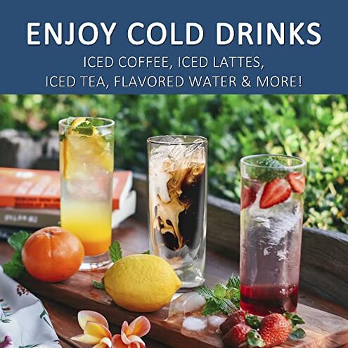 wirsh Iced Tea Maker with 3QT Pitcher, Iced Coffee Maker with Strength Control and Reusable Filter, Perfect For Iced Coffee, Latte, Tea, Lemonade, Flavored Water, Black