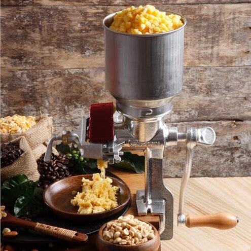 Victoria Manual Cast Iron Grain Mill with High Hopper, Premium Corn-Grinding Mill and Grain Grinder, Made in Colombia