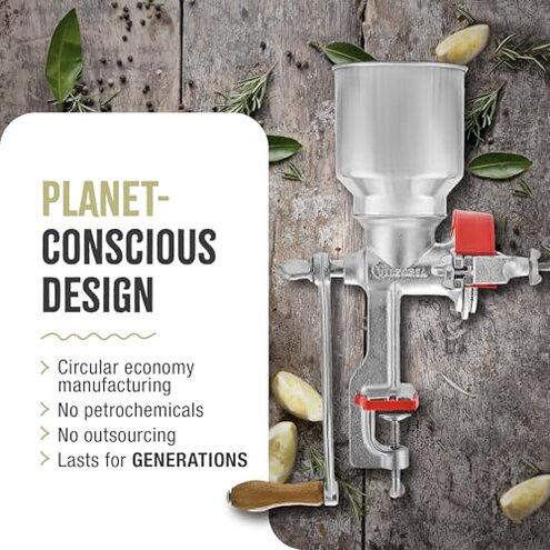 Victoria Manual Cast Iron Grain Mill with High Hopper, Premium Corn-Grinding Mill and Grain Grinder, Made in Colombia