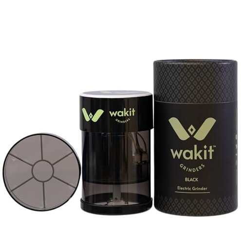 Mini Wakit Grinder (Black) &ndash; Rechargeable Electric Herb Grinder with Patented Ball & Chain Technology for Effortless Grinding &ndash; Compact, Easy-to-Use, Ideal for Kitchen, Herbs, and Spices