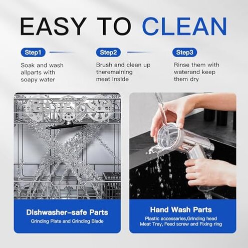 Sinyder Electric Meat Grinder,3000 Max Heavy Duty Stainless Steel Meat Mincer with 2 Blades,3 Grinding Plates,3 Sausage Stuffer Tubes & Kubbe Kit for Home & Kitchen Using