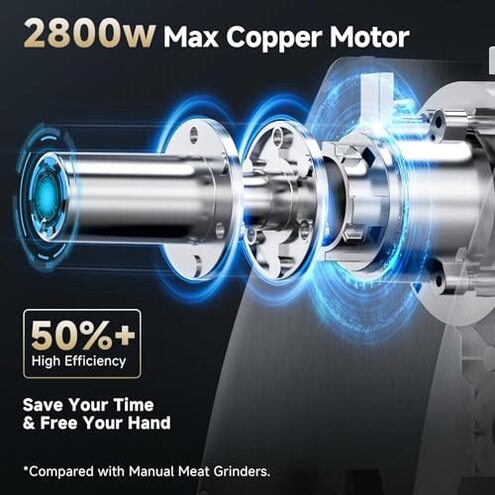 AAOBOSI Meat Grinder, 4-In-1 Meat Grinder Electric [2800W Max] with 3 Slice, Shred Blades,2 Blades,3 Plates,Sausage Stuffer,Kubbe Kit, for Home Kitchen Use, Stainless Steel