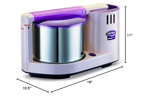 Ultra Grind+ Gold 2 Liter Table Top Wet Grinder with Atta Kneader, 110 Volt