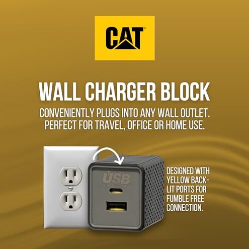 USB Charger, Black, Gray, 6.4 A, Type C