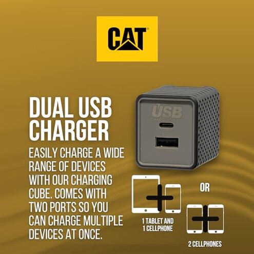 USB Charger, Black, Gray, 6.4 A, Type C