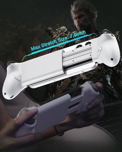 ATUTEN Phone Gaming Controller for iPhone 15/16 and Android (USB-C), Turn Your Phone into a Gaming Console, Play Ps Portal, Roblox, Cloud Game, Xbox, App Games, Dual Hall Linear Trigger