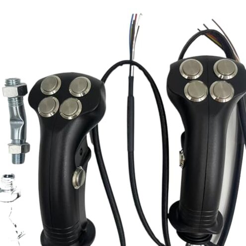 QHGTBFN Excavation clip grab logging ironstone agricultural harvester modified electronic control 6 button joystick handle parts